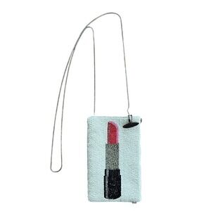 Mary Frances Beaded Lipstick Crossbody Bag Wallet